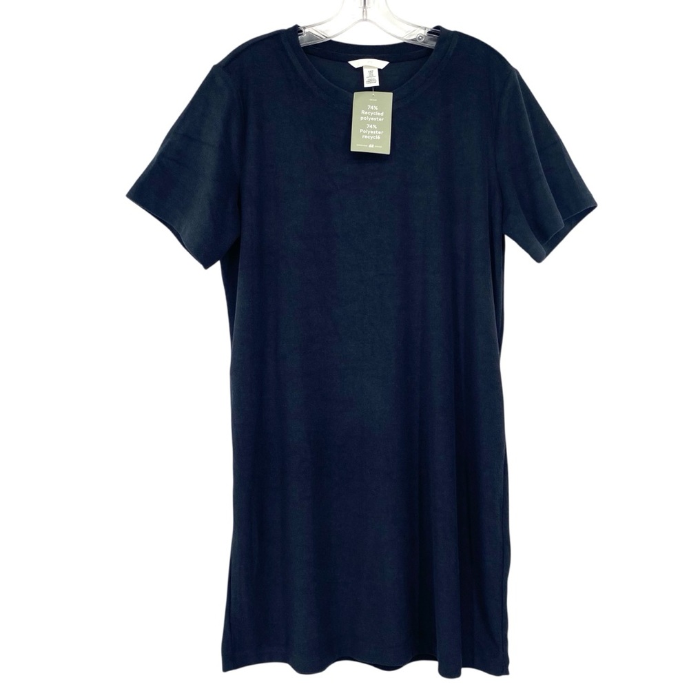 H&M Women’s Dark Blue Terry T-Shirt Dress New